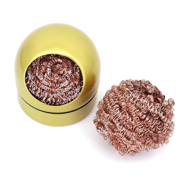 Bola de Limpeza Dessoldagem Ferro de Solda Filtro de Malha Limpeza Bico Ponta Limpador de Fio de Cobre Bola Limpadora Caixa de Escória Metálica Bola de Limpeza