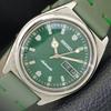 AUTOMATIC 7S36A VINTAGE SEIKO JAPAN MENS GREEN COLOR DIAL WATCH A701546-5 R206b-a701546
