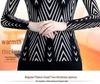 Houndstooth Long Sleeve Women's Top - Autumn/Winter Fashion Base Layer