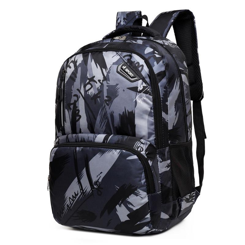 

Camo Oxford Backpack Breathable 16in Laptop Pocket Travel Daypack Student Unisex