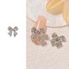 1pc Sliver French Chic Nail Charms Zircon Bows Figure Nail Parts DIY Elegant Nail Art Decoration for Manicure Nail Accessories