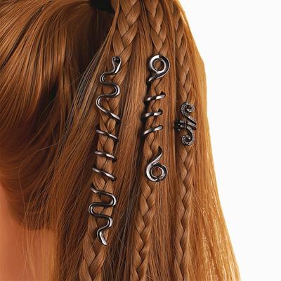 6/28Pcs/Set Hair Accessories Set Women Alloy Braid Beads Clips Easy To Use Hair