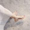 Pick Up Girl 9030-5 Summer Internet Celebrity Fashion Korean Version Open Toe Sandals Fairy Style Versatile Flat Roman Shoes