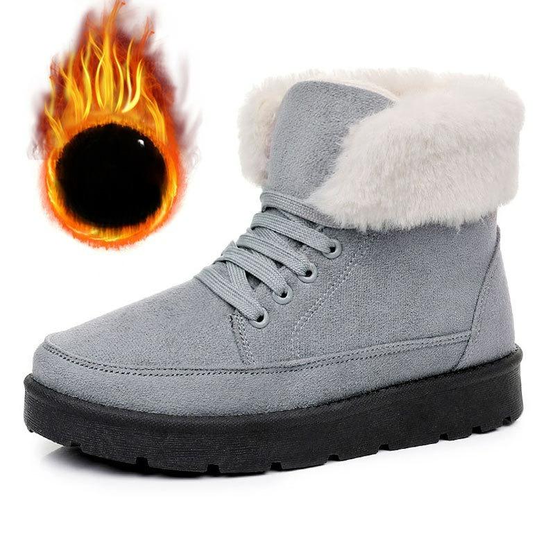 Snow Boots Ladies Plus Velvet Thick Cotton Shoes Winter Thick-soled High-top Mulberry Women's Cotton Boots
