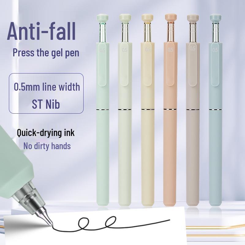 

Черная шариковая ручка 0,5 мм с корпусом цвета макарон, нажимной механизм 0.5mm