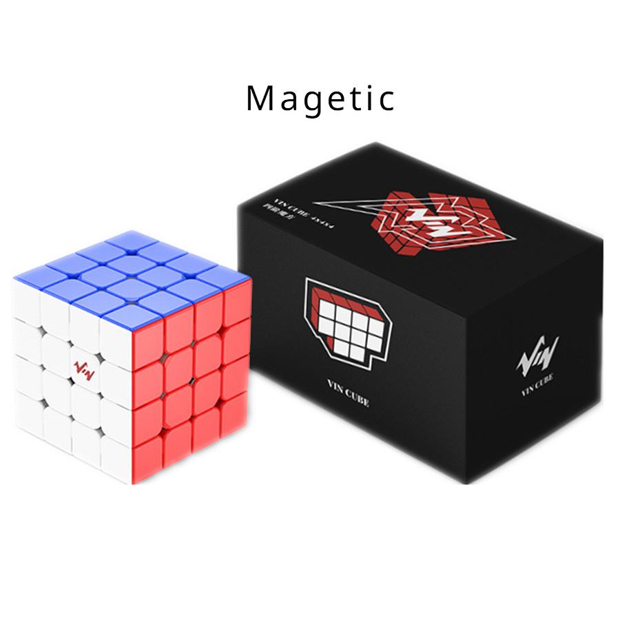 

Vin Cube 4x4x4 Волшебные кубики Магнитные УФ-наклейки игрушки для детей Профессиональные игрушки Cubo Magico Puzzle Cube