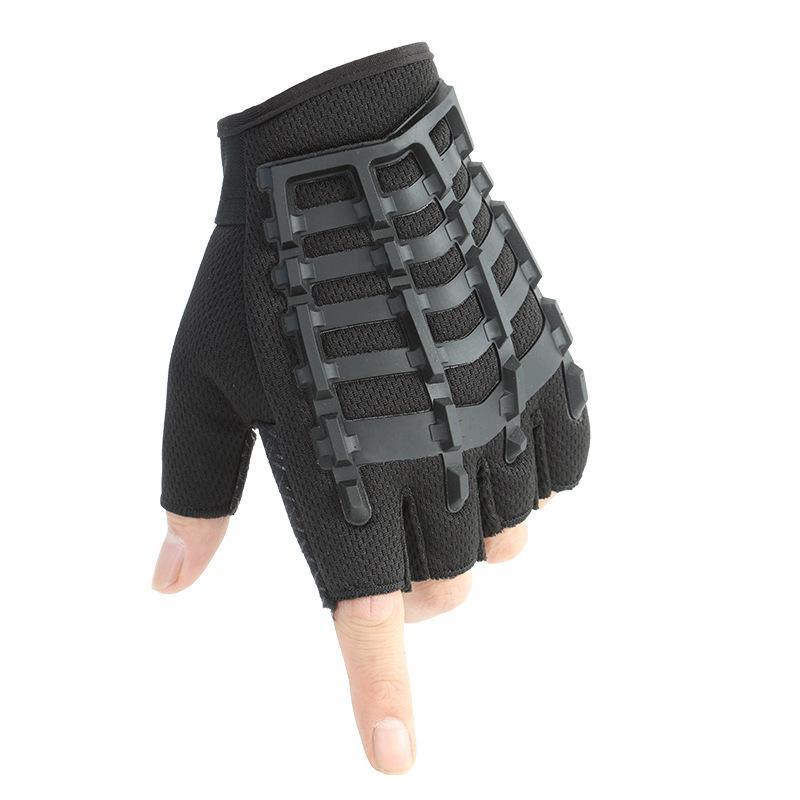 Tactical Half-Finger Gloves Outdoor Non-Slip Bike Motorcycle Gloves for Men One Size