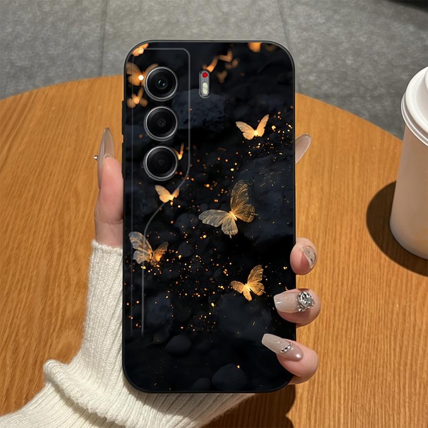 For Tecno Camon 40 20 19 17 16 15 Pro Premier 18P 16S 17T Phone Covers Matte Silicone Lovely Bow Lightweight Anti Drop Cases For Tecno Camon18i Bumper