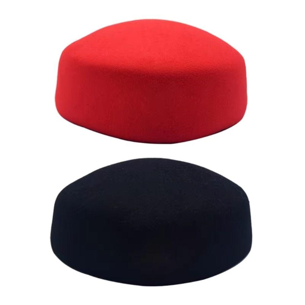 Pillbox Hat Air Hostesses Caps Formal Beret Marching Band Hat Airline Stewardess Hat Performance