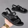 Sommer Modische Herren Gürtelschnalle Gartensandalen Atmungsaktiv Übergröße Strandschuhe Weiche Sohle Freizeit-Slipper