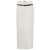 MO&Co. C+ Serie Dekonstruierter Mid-Low Waist Langer Gerader Rock mit Hohem Schlitz