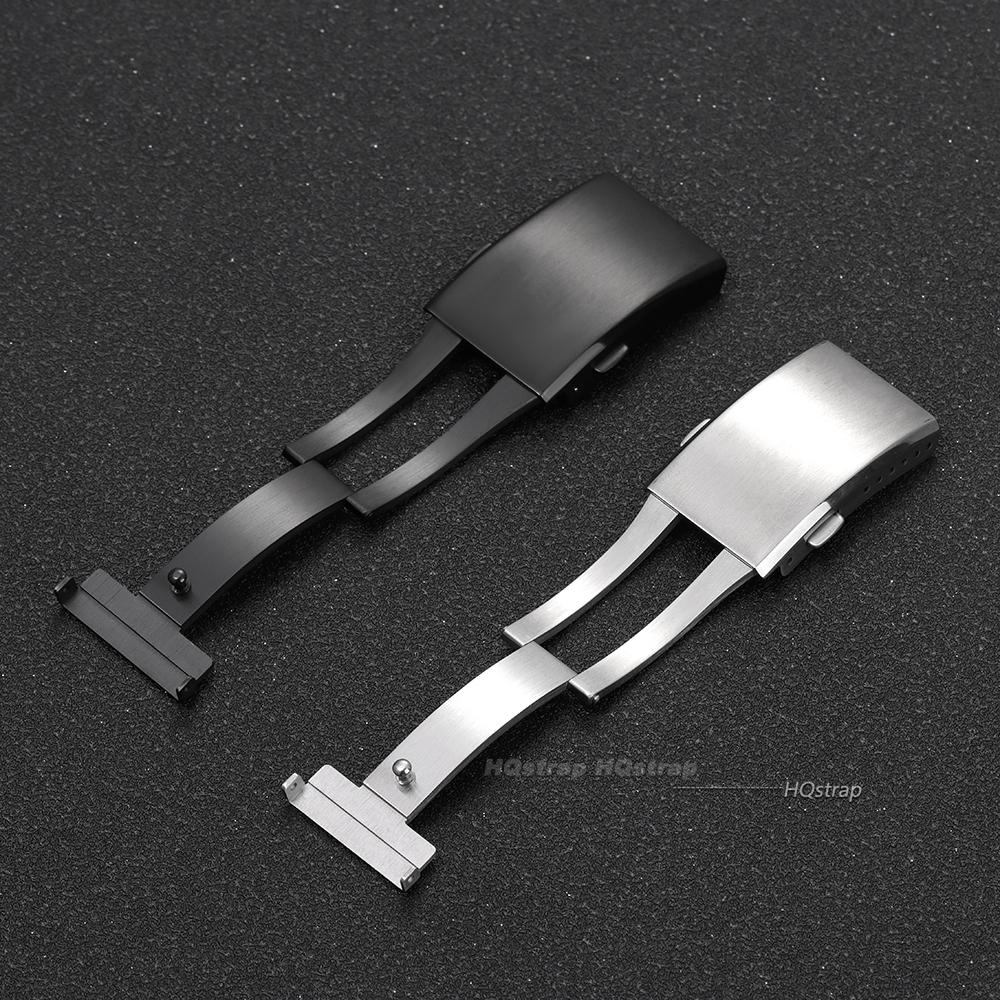 Massive Edelstahl-Uhrenschließe Faltschließe 18mm 20mm 22mm Herren Damen Uhrenschließe Universelles Ersatz-Uhrenarmband Zubehör