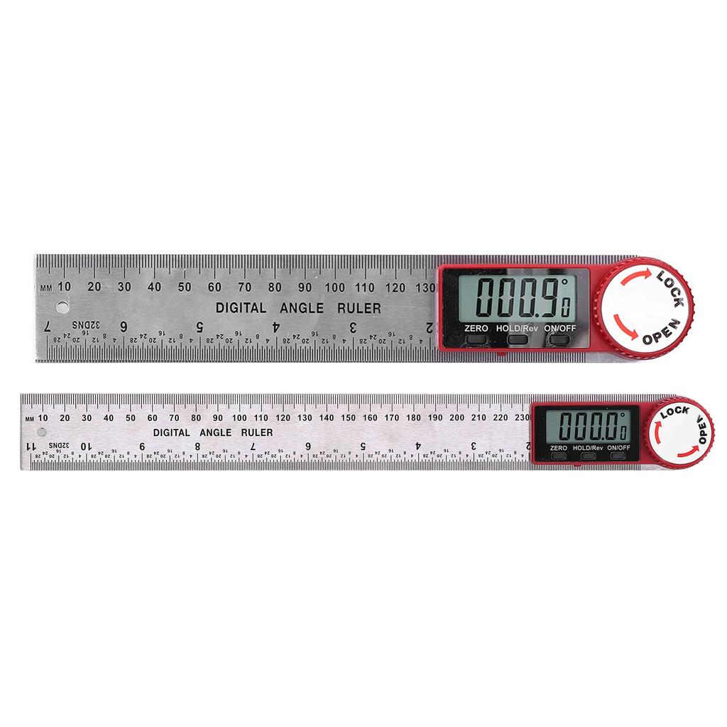 Angle Finder 360° Digital Display  Stainless Steel Portable Electronic Measuring Ruler for Wo