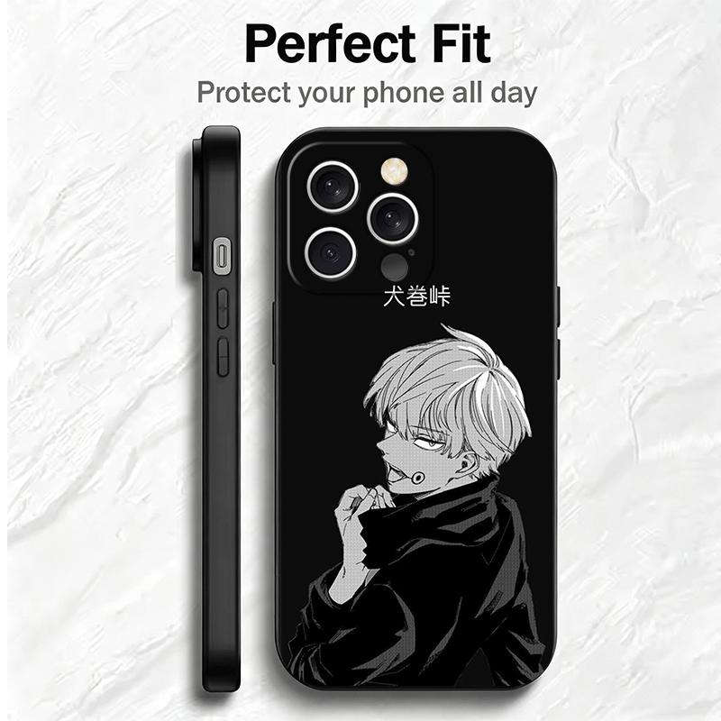 Anime Inumaki Toge JUJUSU Soft Phone Case for iPhone 16 16E 17 Air 15 Pro Max 14 Plus 13 Mini 11 12 7 Black Cover Back Shell