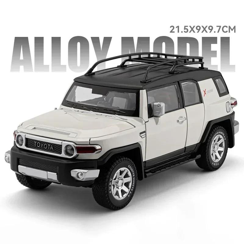 DYMNQM1 1:24 TOYOTA FJ Cruiser Alloy Car Model Diecast & Toy Metal Off-road Vehicles Car Model Sound and Light Simulation Childrens Gift