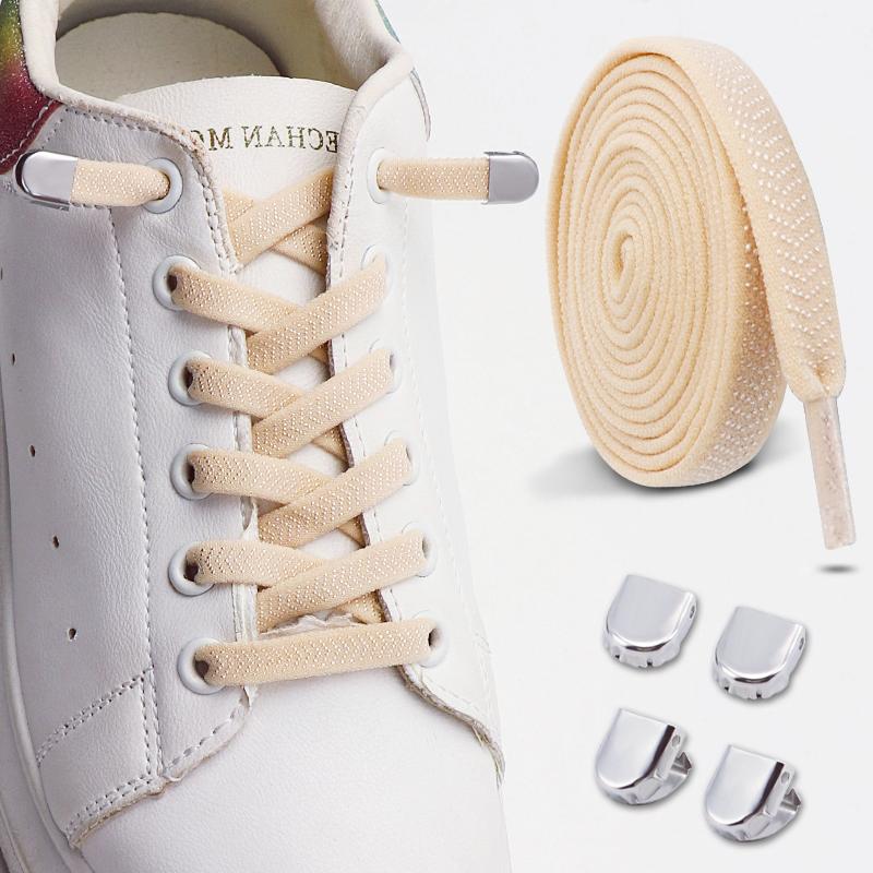 1 Pair/2 Pair No Tie Elastic Shoelaces Sneakers Laces for Kids Adults Rubber Bands Shoe LacesTieless Shoelaces for Sneakers