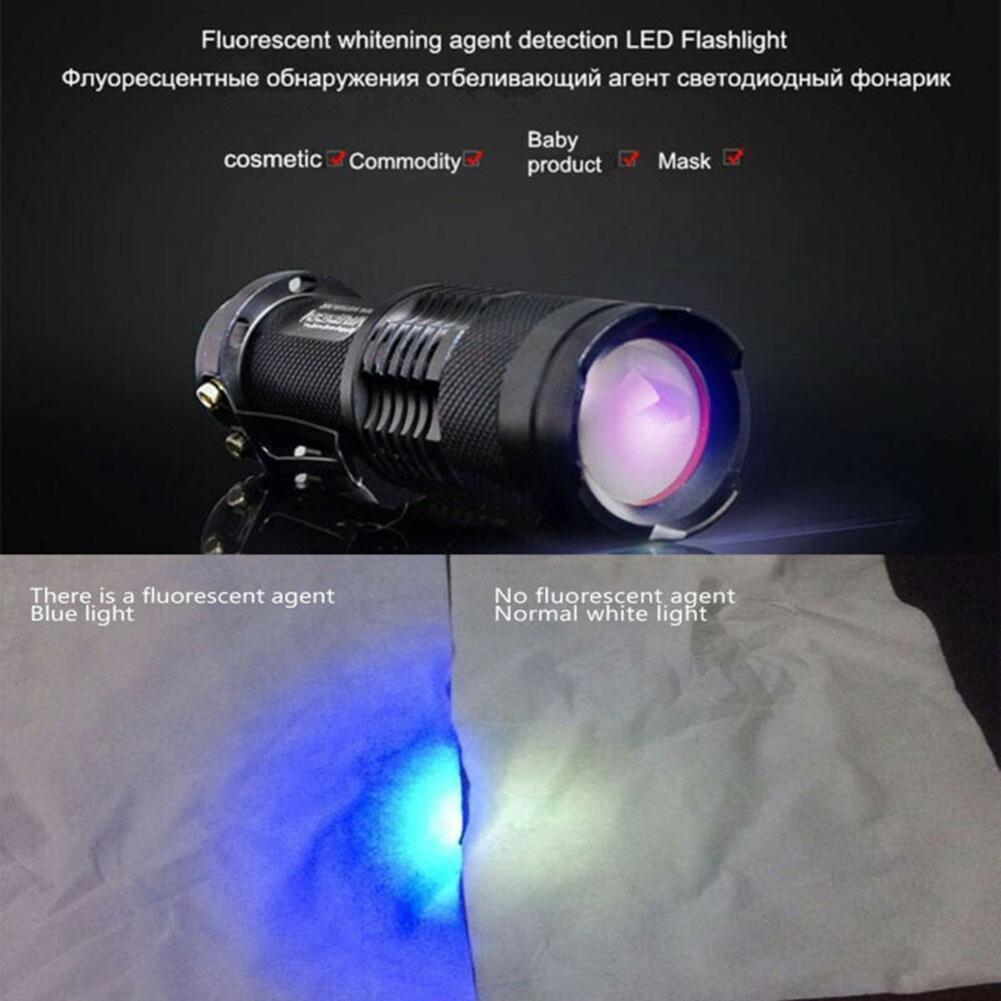 180 Lumens UV Ultra Violet LED Flashlight Blacklight Light Inspection Lamp Torch