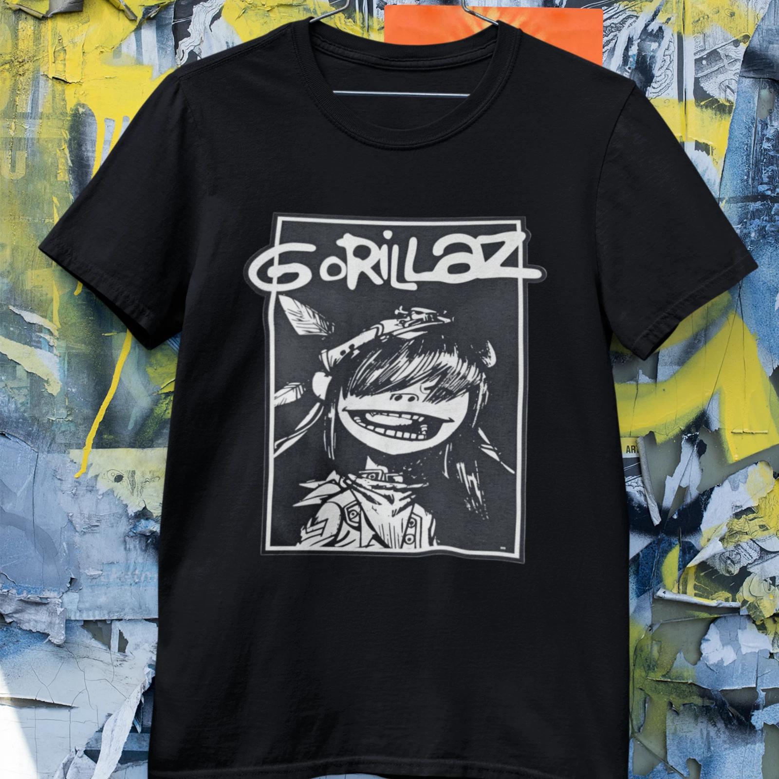 

Gorillaz Style Graphic T Shirt Black Alternative Music Art Tee Unisex S