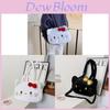 Sac Cabas Peluche Hello Kitty Avec Fermeture Éclair Pour un Usage Quotidien Décontracté