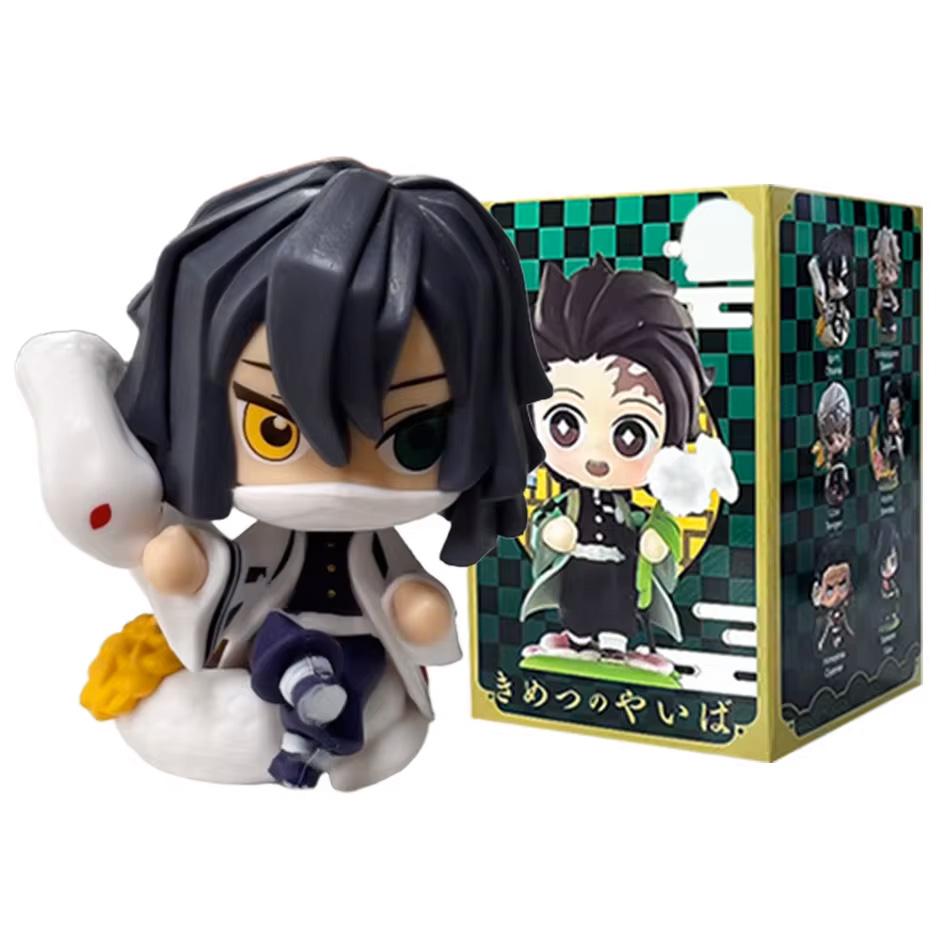 ! Anime Demon Slayer Blind Box Figure Tanjiro Kamado Nezuko cartoon PVC Model Desktop Ornament Child Christmas  New Year Gift