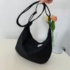 Kleine verse meisjes schoudertas effen kleur grote capaciteit schoudertas eenvoudige mode casual messenger bag dumpling tas