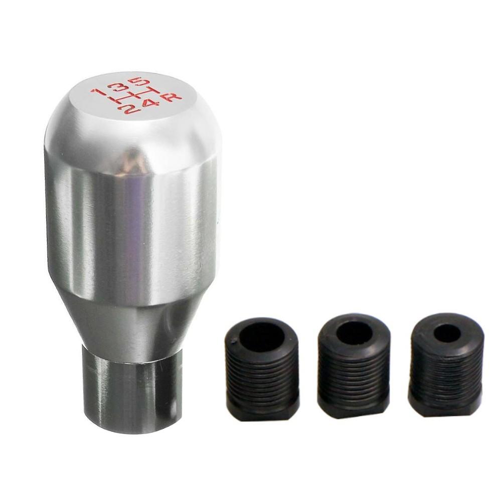 Manual Transmission 5 Speed Shift Knob Metal Adapter with Chrome Racing Design