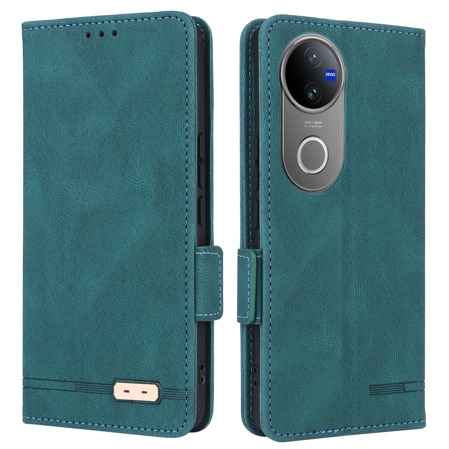 

Для vivo V50 5G Чохол Шкіряний Гаманець Відкидний Чохол для Телефону з Апаратною Декорацією Blue