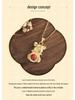 2022 Year of the Tiger Zodiac Gold-Plated Pendant Necklace with Imitation Red Agate