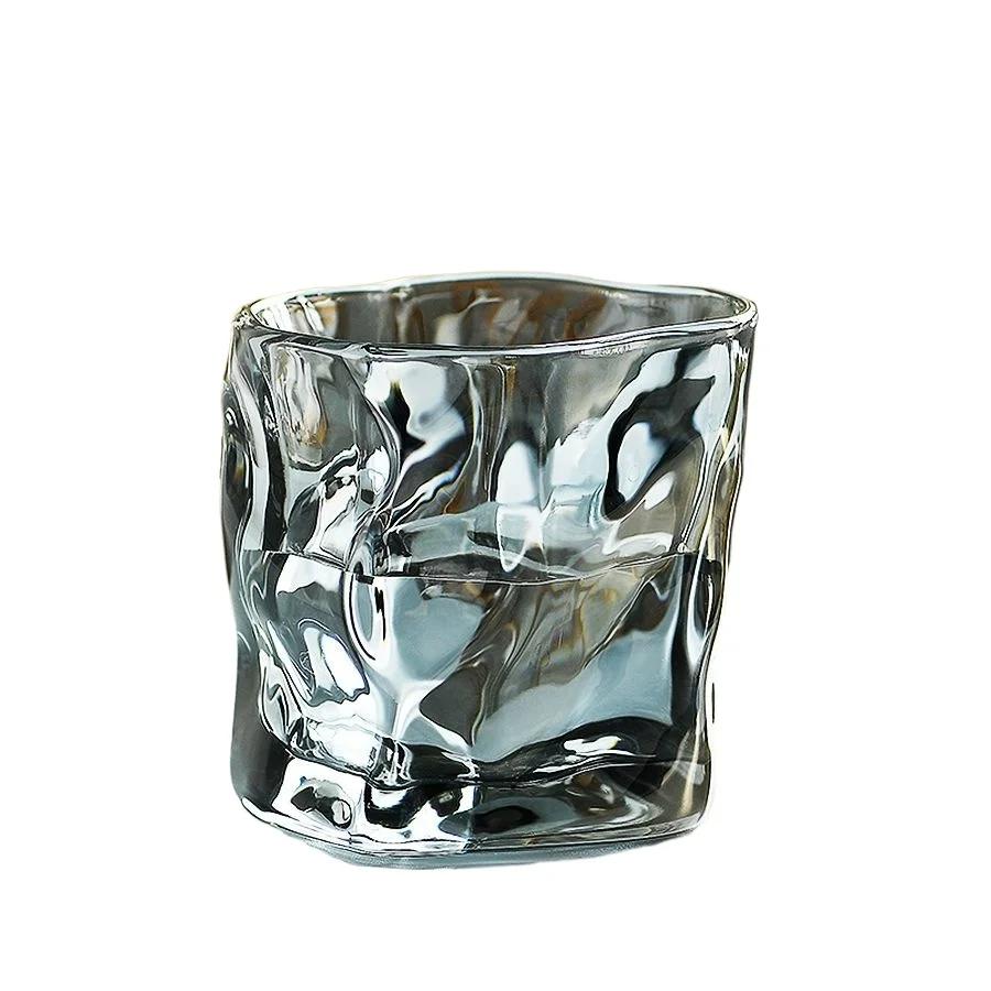 

Корейская креативная чашка из крученого стекла, стакан для сока, напитков, кофейная кружка, чашка, цветное стекло с волнистым узором, ручная работа, барная посуда для напитков 200ml