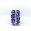 WHTUOHENG Blaue Strasssteine Silbernes Metall Abend-Clutch-Tasche Für Damen Kristall Hochzeit Braut Handtasche Diamant Party Abschlussball Clutches