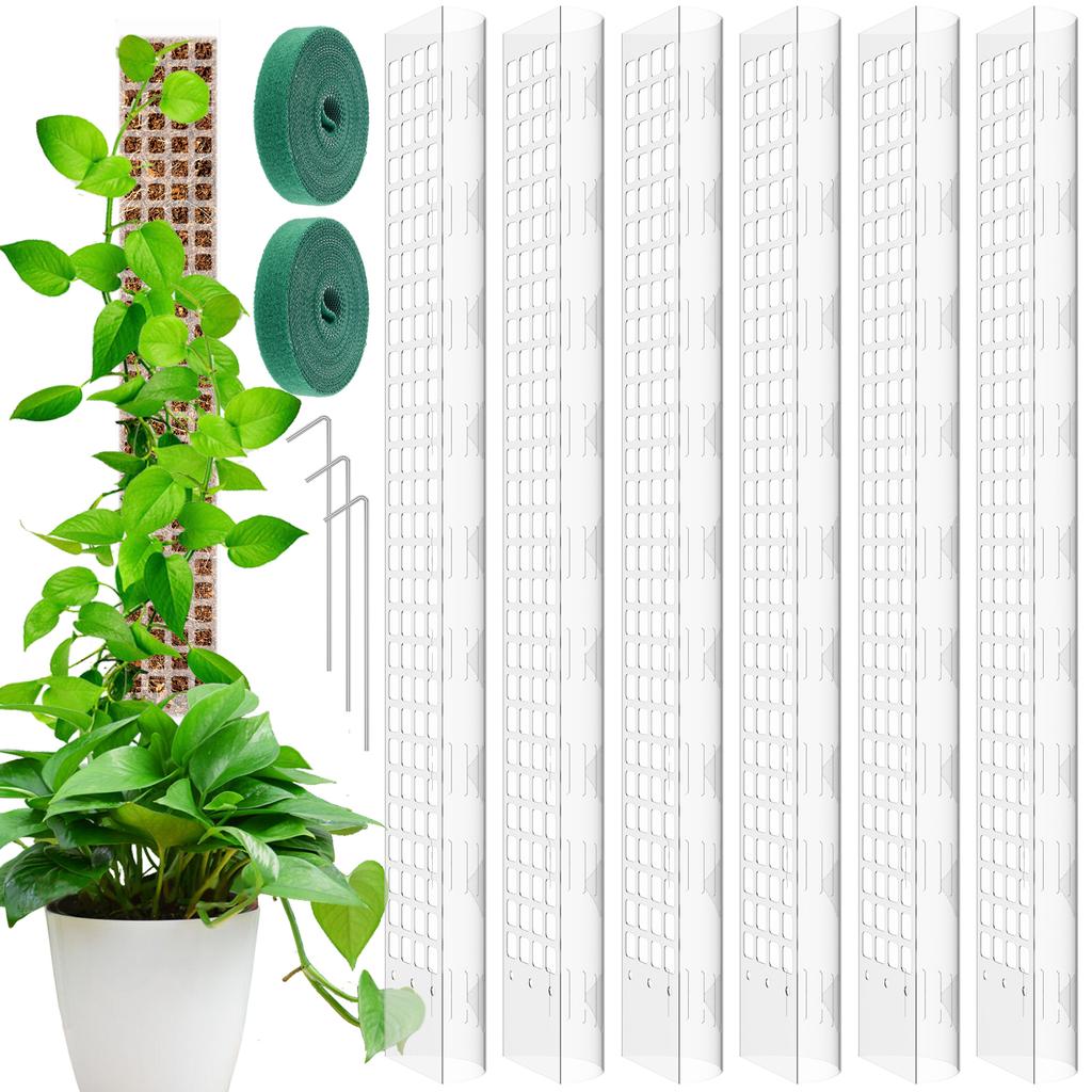 2/4/6Pcs New Plant Climbing Moss Poles Plastic Adjustable Height Plants Growing Support Stand  Indoor Plant Stake Growing Pole