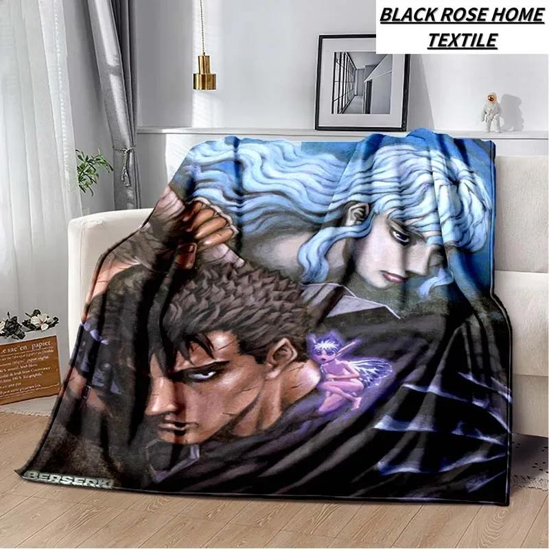 Fashion Art 3D HD Printed Berserk Anime Blanket Family Bedroom Sofa Bed Sheet Plush Sleeping Blanket Camping Warm Cover Blanket