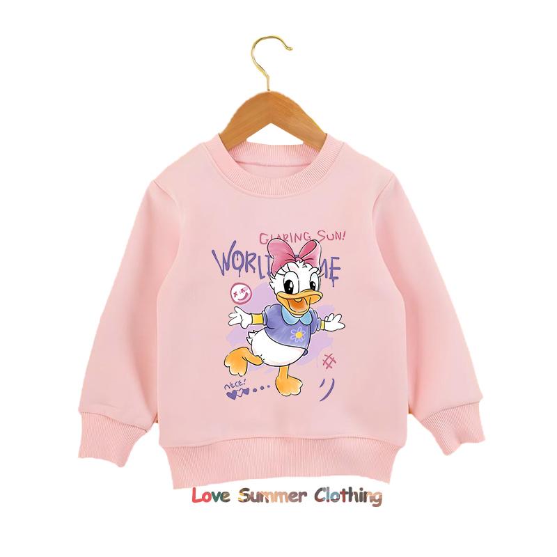 Mouse Kids Hooded Sweatshirt Mickey Ages 4-14 HD Print Little Boy Pullover  Minnie Little Girls Fall Hoodie Long Sleeve New Arrivals for Autumn