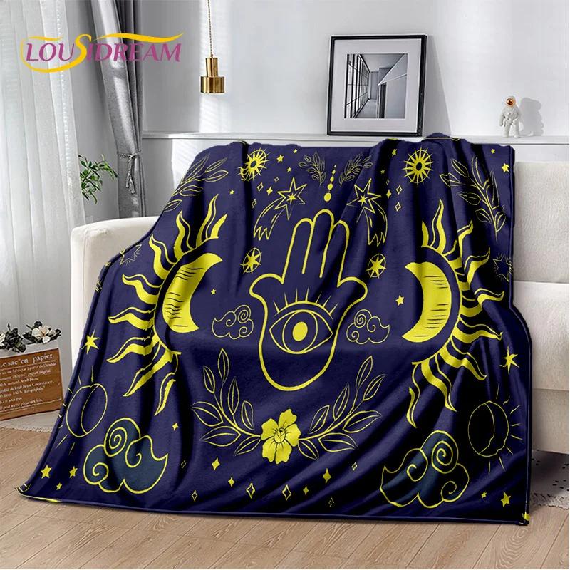 Mysteriou Tarot Sun Moon Mandala Magic Soft Flannel Blankets,Throw Blanket Comfortable Blanket for Picnic Beds Sofa Home Bedroom