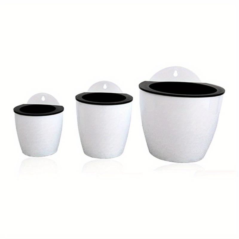 

3pcs/set Wall-Mounted Flower Pot Automatic Water-Absorbing Soil or Hydroponics System Pot for Wall Balcony Flower Pot Holder
