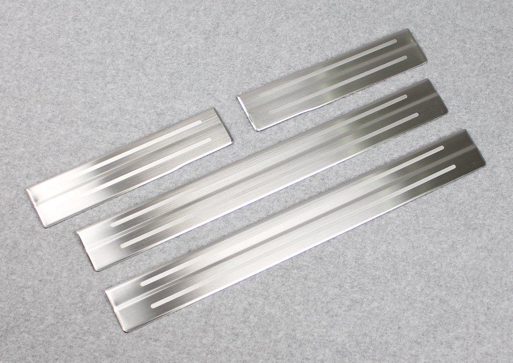 RUIQ Toyota New Prius PHV Exclusive Interior Stainless Steel Step Garnish Side Step Garnish Exclusively Designed for TOYOTA PRIUS PHV 52 Series