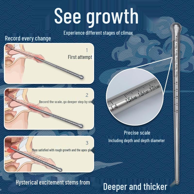 Metal Dowsing Rod Urethral Dilator & Masturbator Toy