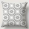 Gray Floral Pattern PillowcaseSuitable for Sofa Car Bedroom Decorative Cushion Cover Pillow Cover