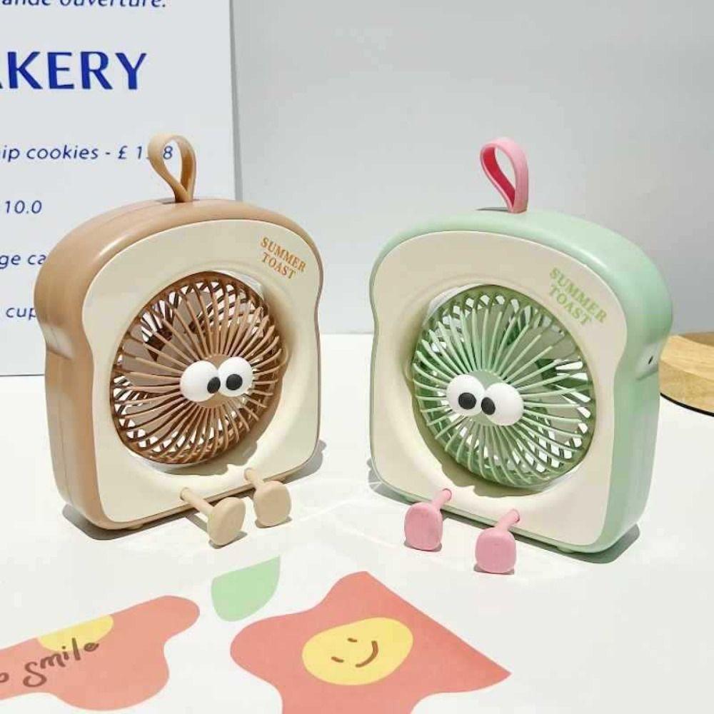 

Mute USB Mini Fan ABS Portable Electric Fan Hang Cartoon Handheld Fan Go Out Style-B