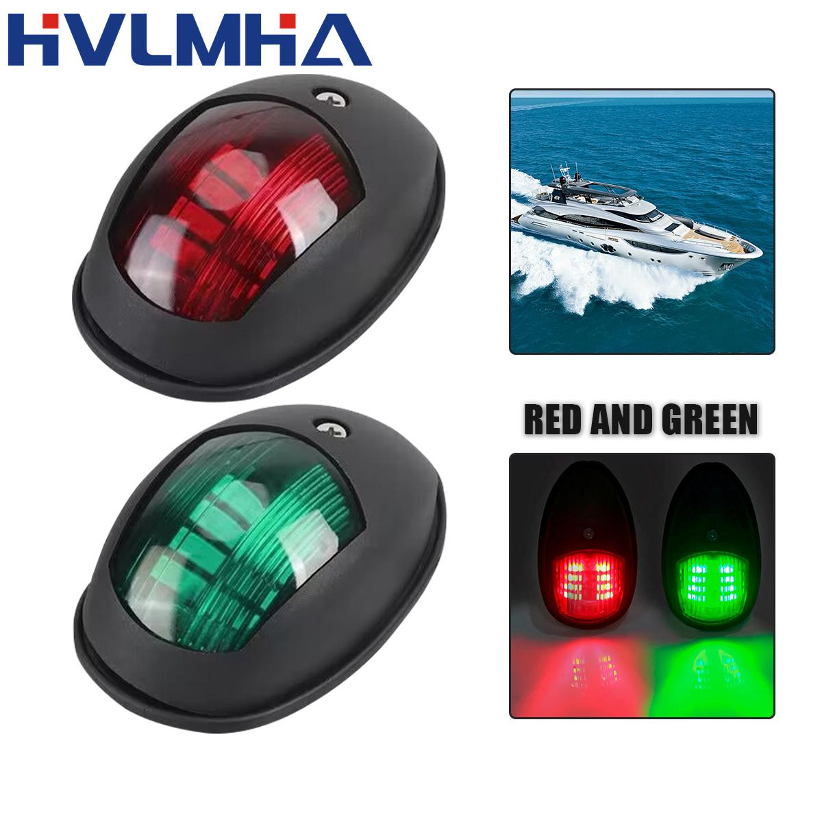 

10-30V LED Navigation Light Signal Warning Waterproof Lamp Starboard Port Side Indicator For Marine Boat Yacht Truck Trailer Van чорний