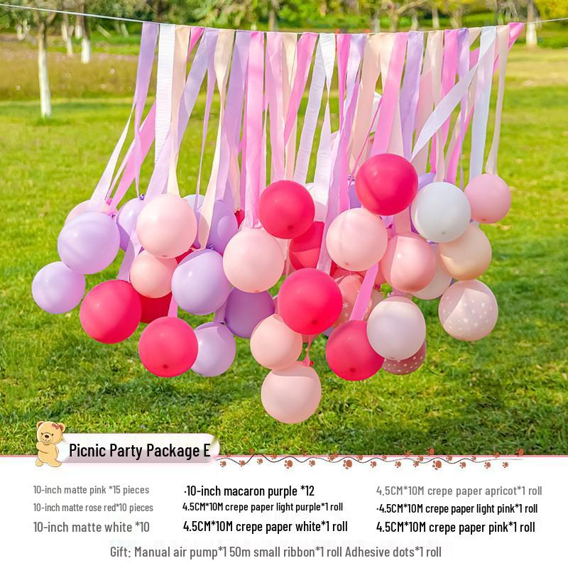 Gradient Rainbow Balloon with Crown for Girl's First Birthday Party Background Decoration