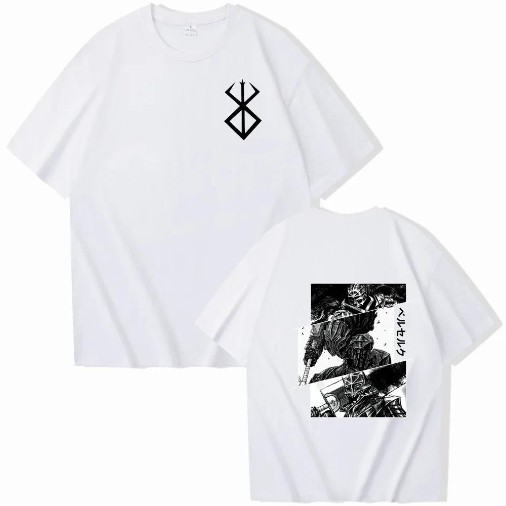 Anime Berserk Graphic Print Summer Men Women Cotton Oversized Short Sleeve T-Shirt Unsex Loose Casual Oversized Top Streetwear Fashion Summer New Tee
