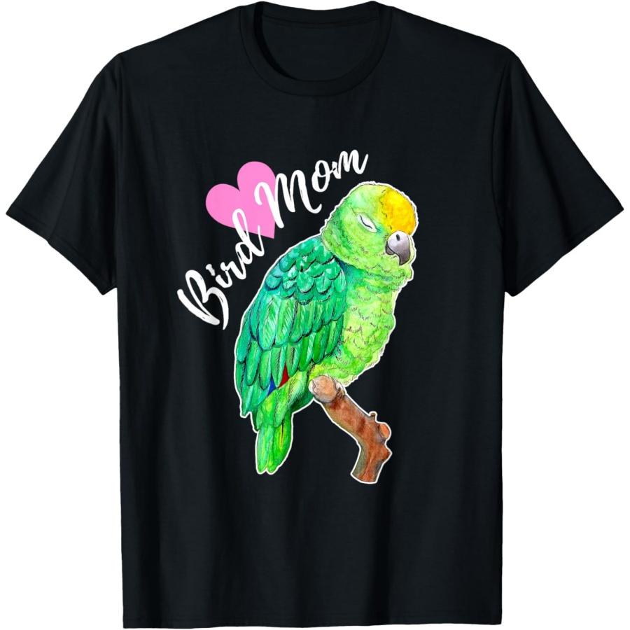 Amazon Parrot Lover Bird Mom Watercolor T-Shirt(1) S