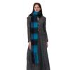 Wind versatile two-color retro plaid scarf women's autumn and winter warm soft waxy atmosphere scarf shawl