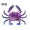2Pcs 8CM/10G Soft Crab Lure Floating Bionic Crab Bait Colorful TPR Artificial Bait Saltwater Freshwater Fishing Accessories