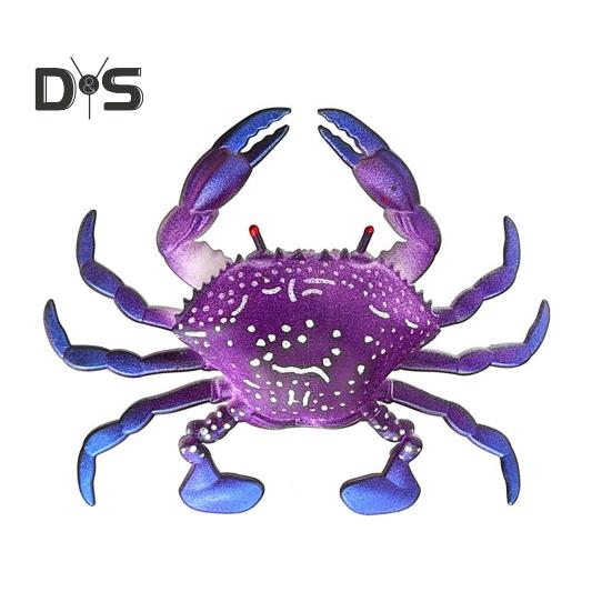 2Pcs 8CM/10G Soft Crab Lure Floating Bionic Crab Bait Colorful TPR Artificial Bait Saltwater Freshwater Fishing Accessories