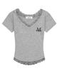 MUCENT Sunnier Lace V-Neck Short Sleeve T-Shirt (6 Colors)