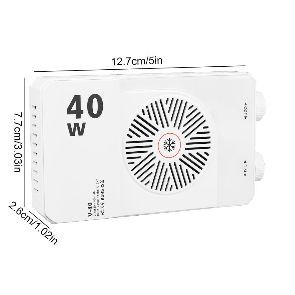 2800-9000K RGB LED Camera Light 40W Pocket Photography Light Compact Mini LED Video Lamp Camping