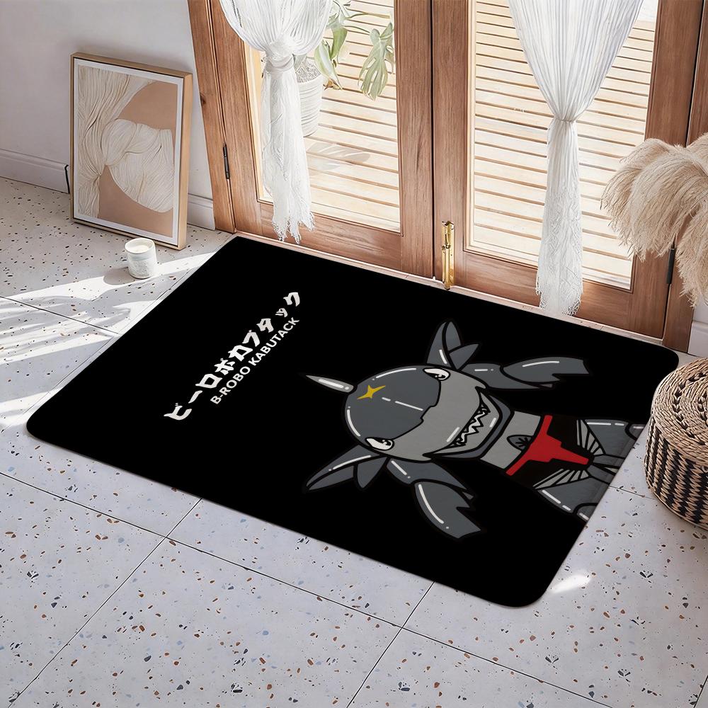 Cartoon C Robo Kabutack Fußmatte Eco Flanell Fußmatte Rutschfest Geruchlos Innenboden Teppich Weicher Kurzer Plüsch Hausmatte