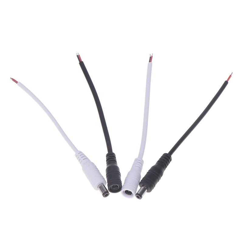 10 Adet Dc Güç Pigtail Kablo 22Awg Dişi Erkek 5.5Mm X 2.1Mm Konnektör 12V Güç Kaynağı Adaptörü Cctv Kamera Dvr Led Şerit İçin